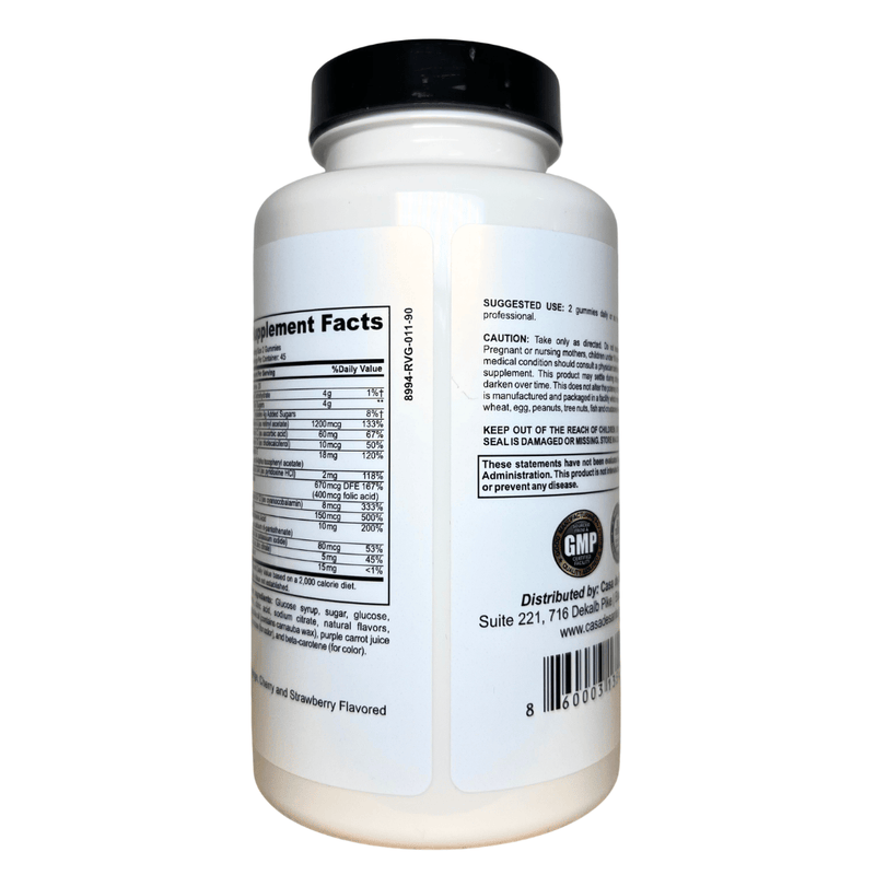 casa de sante Vitamin & Mineral Gummies | Low FODMAP & GLP-1 Daily Essential Nutrition Digestive Support Supplements White Smoke
