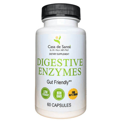 casa de sante FODMAP Digestive Enzymes | Low FODMAP Gut Friendly Support for Heavy Meals & Bloating Digestive Support Supplements White Smoke