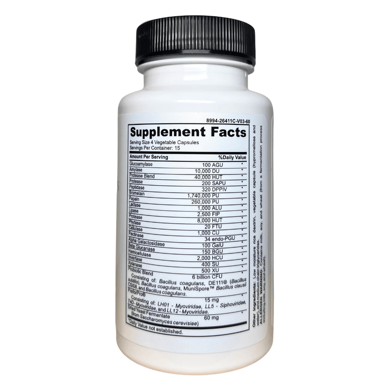 casa de sante FODMAP Digestive Enzymes + Prebiotics + Probiotics + Postbiotics Gut Friendly Low FODMAP MD PhD Formulated Digestive Support Supplements White Smoke