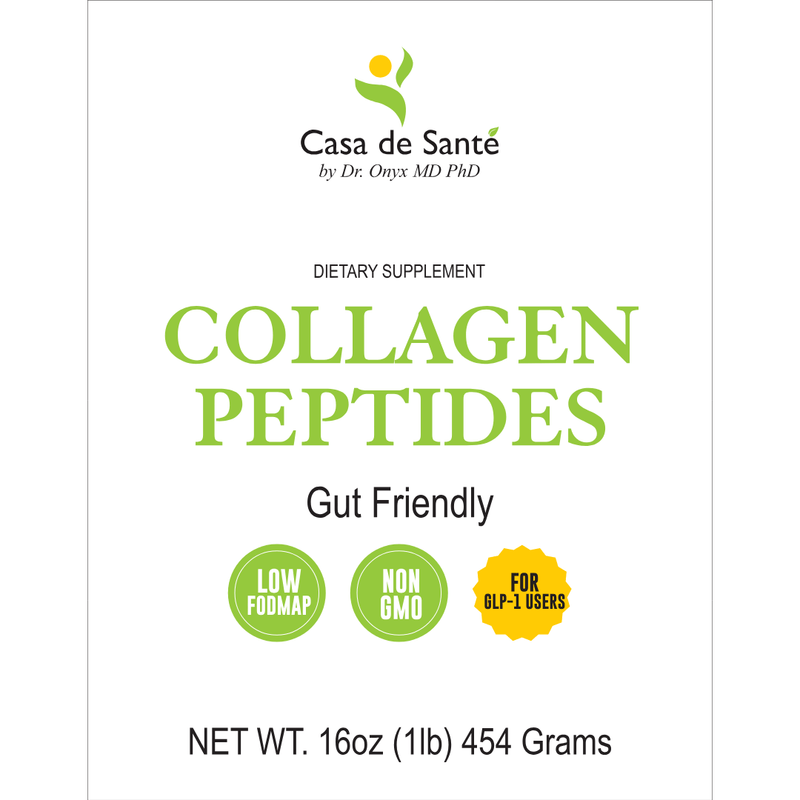 casa de sante Elemental Collagen Peptides | Low FODMAP & GLP-1 Gentle Protein for Hair, Skin & Joints Digestive Support Supplements White Smoke