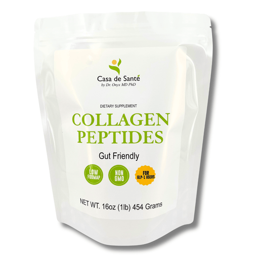 casa de sante Elemental Collagen Peptides | Low FODMAP & GLP-1 Gentle Protein for Hair, Skin & Joints Digestive Support Supplements White Smoke