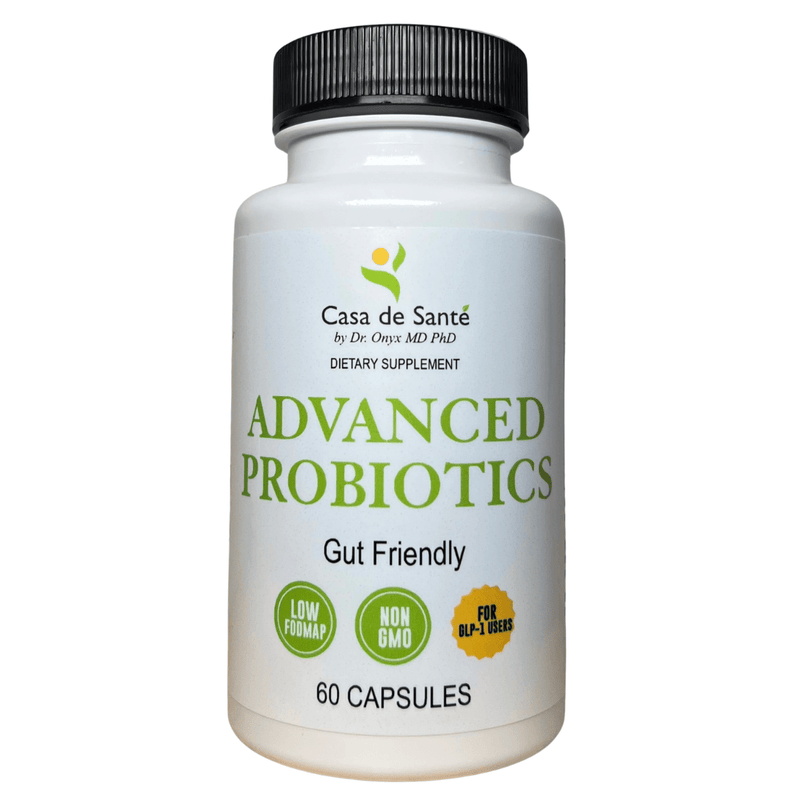 casa de sante Advanced Probiotics GI Support Low FODMAP Gut Friendly MD PhD Formulated Digestive Support Supplements White Smoke