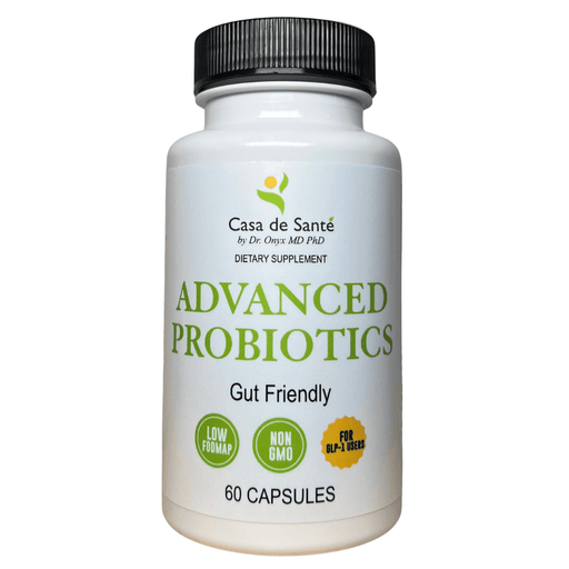 casa de sante Advanced Probiotics GI Support Low FODMAP Gut Friendly MD PhD Formulated Digestive Support Supplements White Smoke