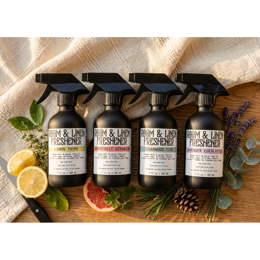 Apotheke DuJardin Room & Linen Freshener Gray Lemon Thyme,Grapefruit Geranium,Cedarwood Pine,Lavender Eucalyptus