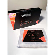 UberChic Beauty Soft Gel Kit: 3-Step Soak Off Nail Extension System with Bonus Gel Top Coat + FREE Soft Gel Tips! False Nails Black Almond Medium