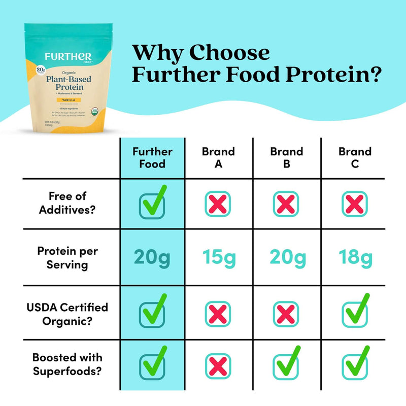 Further Food Plant-Based Protein Protein Pale Turquoise Vanilla,Unflavored