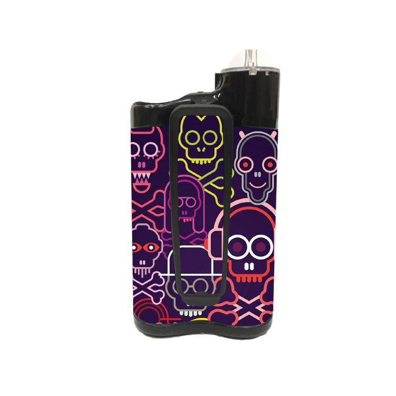 Peelz Psycho Skulls for Medtronic MiniMed 770G & 780G Peelz/Stickers White Smoke Back and Clip Peelz
