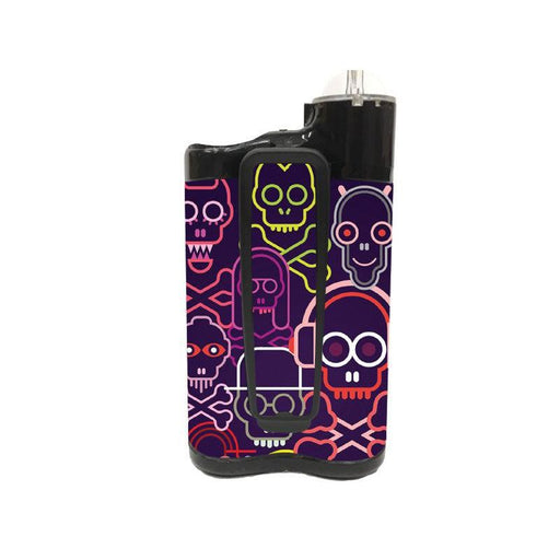Peelz Psycho Skulls for Medtronic MiniMed 770G & 780G Peelz/Stickers White Smoke Back and Clip Peelz