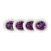 Peelz Psycho Skulls for the DEXCOM G7 and Stelo Transmitter Peelz/Stickers White Smoke 4-pack (Set of 4 Stickers)