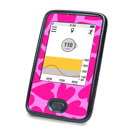 Peelz Puffy Hearts DEXCOM G6 Touchscreen Receiver Peelz/Stickers White Smoke