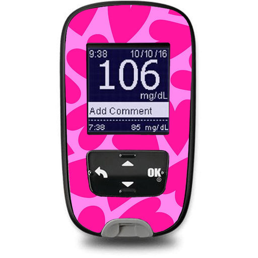 Peelz Puffy Hearts Sticker for the Accu-Chek Guide Glucometer Peelz/Stickers White Smoke