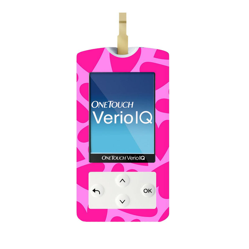 Peelz Puffy Hearts for OneTouch Verio IQ Glucometer Peelz/Stickers White Smoke