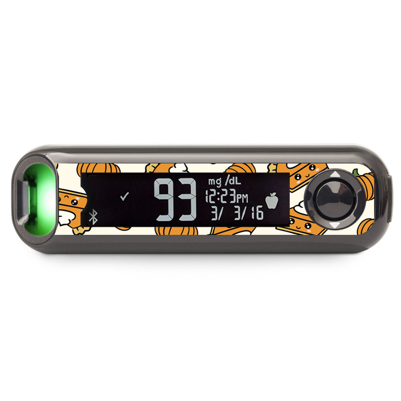 Peelz Pumpkin Pie Bayer Contour© Next One Glucometer Peelz/Stickers Black