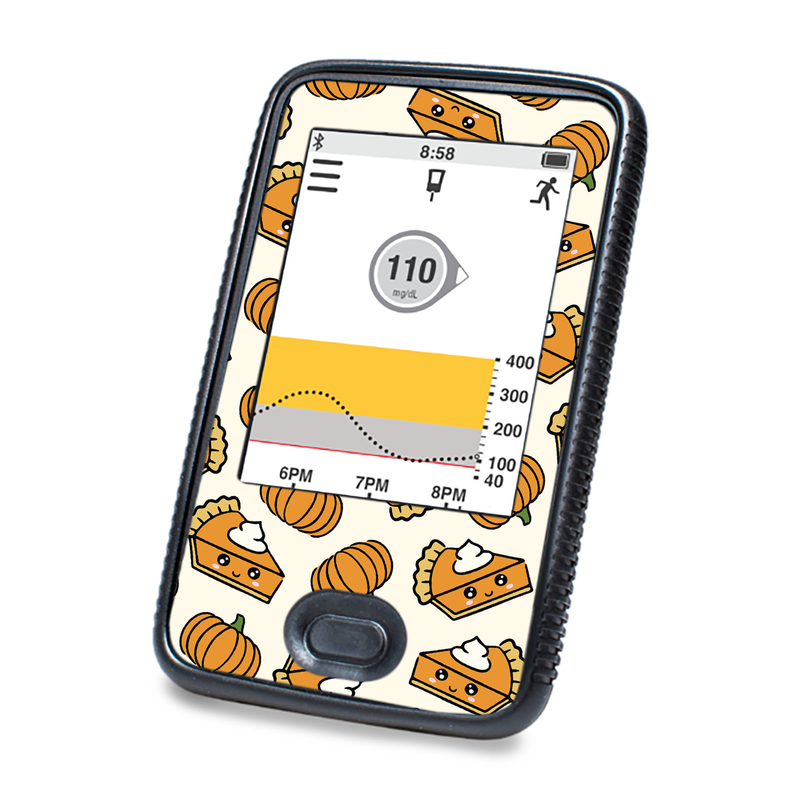 Peelz Pumpkin Pie DEXCOM G6 Touchscreen Receiver Peelz/Stickers White Smoke