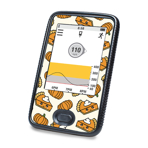 Peelz Pumpkin Pie DEXCOM G6 Touchscreen Receiver Peelz/Stickers White Smoke