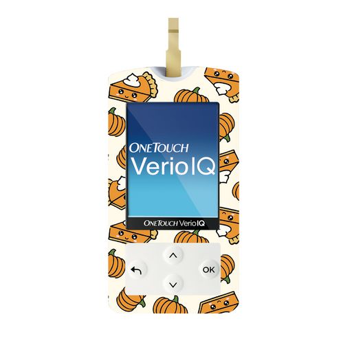 Peelz Pumpkin Pie for OneTouch Verio IQ Glucometer Peelz/Stickers White Smoke