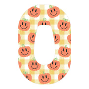 Peelz Pumpkin Smilies Dexcom G6 Patch Tape - Pump Peelz Patch Medical Tape White Smoke 12-Pack (Set of 12 Patches),4-Pack (Set of 4 Patches),1-Single (One Patch)