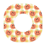 Peelz Pumpkin Smilies Dexcom G7 and Stelo Patch Tape - Pump Peelz Patch Medical Tape White Smoke 12-Pack (Set of 12 Patches),4-Pack (Set of 4 Patches)