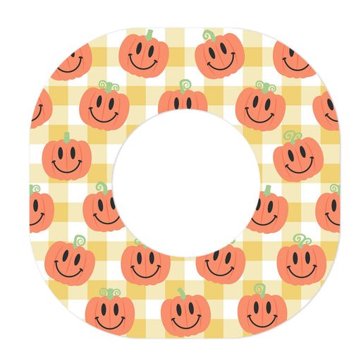 Peelz Pumpkin Smilies Dexcom G7 and Stelo Patch Tape - Pump Peelz Patch Medical Tape White Smoke 12-Pack (Set of 12 Patches),4-Pack (Set of 4 Patches)