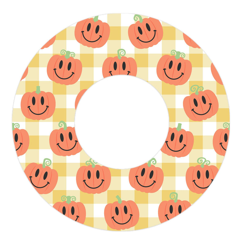 Peelz Pumpkin Smilies Freestyle Libre 2 Patch Tape - Pump Peelz Patch Medical Tape White Smoke 12-Pack Libre 2 (Set of 12 Patches),4-Pack Libre 2 (Set of 4 Patches)