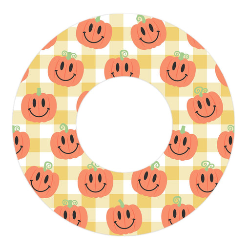 Peelz Pumpkin Smilies Freestyle Libre 2 Patch Tape - Pump Peelz Patch Medical Tape White Smoke 12-Pack Libre 2 (Set of 12 Patches),4-Pack Libre 2 (Set of 4 Patches)