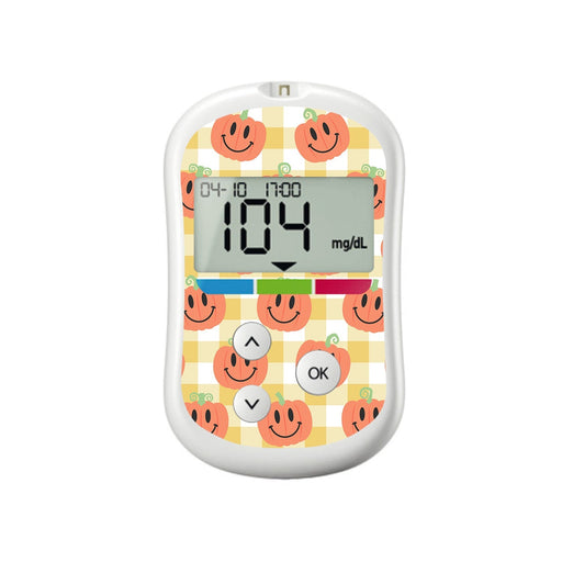 Peelz Pumpkin Smilies for OneTouch Verio Flex Glucometer Peelz/Stickers White Smoke