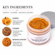 Glimmer Goddess® Organic Skin Care Organic Pumpkin Flaxseed Enzyme Face Mask – Brightening & Tightening Mask for Glowing Skin Masks & Peels White Smoke 2 oz.