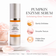 Glimmer Goddess® Organic Skin Care Organic Pumpkin Enzyme Serum – Exfoliating Glow Treatment Serums White Smoke 1 oz.