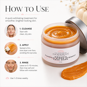 Glimmer Goddess® Organic Skin Care Organic Pumpkin AHA Face Mask – Exfoliating Treatment for Wrinkles & Glow Masks & Peels White Smoke 2 oz.,4 oz.