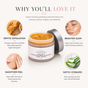 Glimmer Goddess® Organic Skin Care Organic Pumpkin AHA Face Mask – Exfoliating Treatment for Wrinkles & Glow Masks & Peels White Smoke 2 oz.,4 oz.