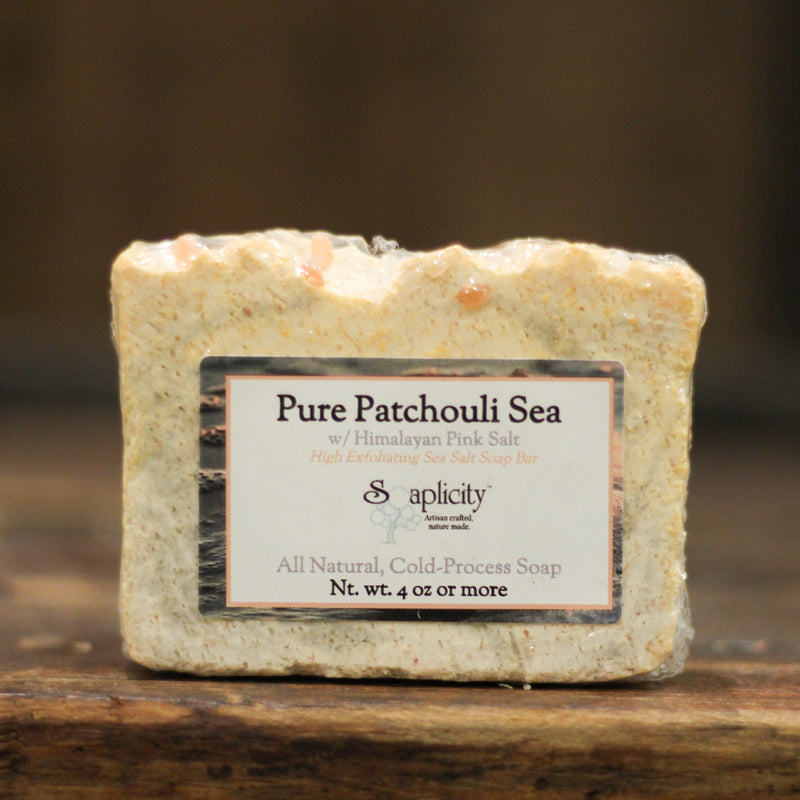Soaplicity Pure Patchouli Sea Salt Soap Bar Soap Bar Tan Default Title