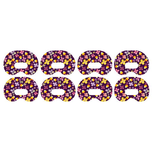 Peelz Purple Floral Medtronic Guardian Connect Patch Tape - Pump Peelz Patch Medical Tape White Smoke 4-Pack Medtronic CGM Tape