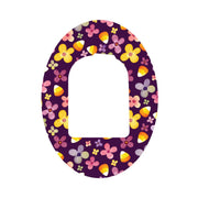 Peelz Purple Floral Pod Patch Tape - Pump Peelz Patch Medical Tape White Smoke 1-Pack Omnipod Tape