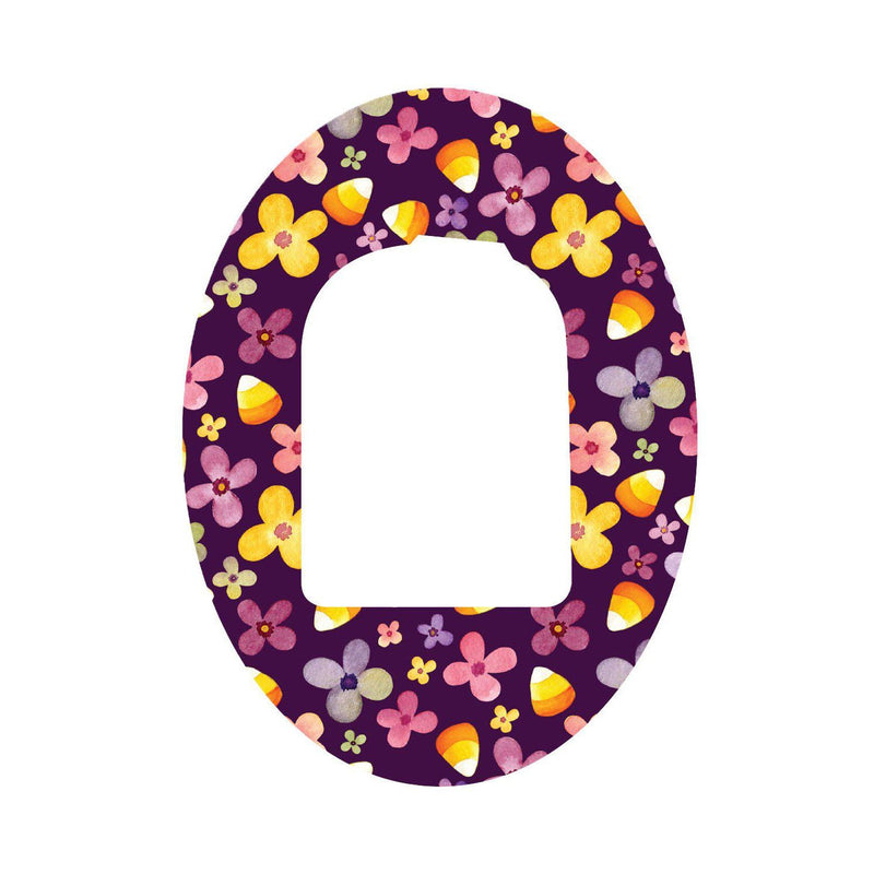 Peelz Purple Floral Pod Patch Tape - Pump Peelz Patch Medical Tape White Smoke 1-Pack Omnipod Tape