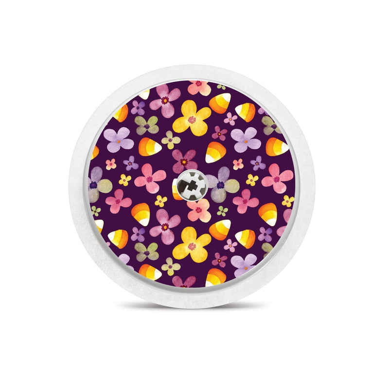 Peelz Purple Floral for Freestyle Libre 2 Peelz/Stickers White Smoke Sensor Only