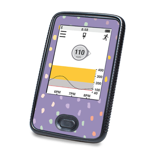 Peelz Purple Pastel DEXCOM G6 Touchscreen Receiver Peelz/Stickers White Smoke