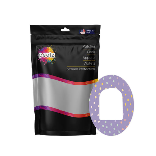 Peelz Purple Pastel Pod Patch Tape - Pump Peelz Patch Medical Tape White Smoke 4-Pack (Set of 4 Patches)