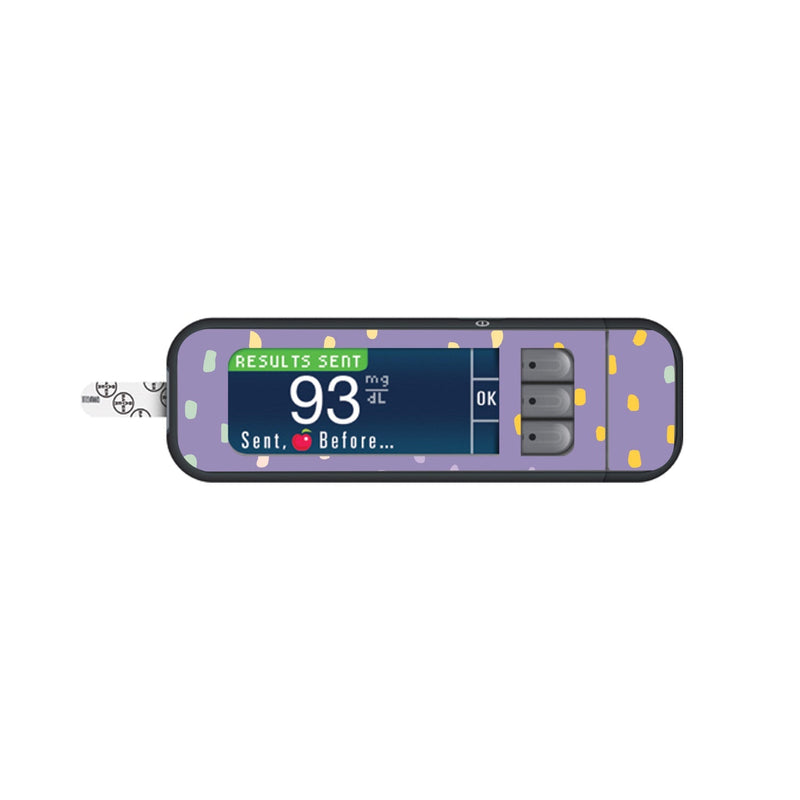 Peelz Purple Pastel for Bayer Contour Next Glucometer Peelz/Stickers White Smoke