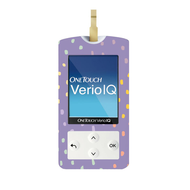 Peelz Purple Pastel for OneTouch Verio IQ Glucometer Peelz/Stickers White Smoke