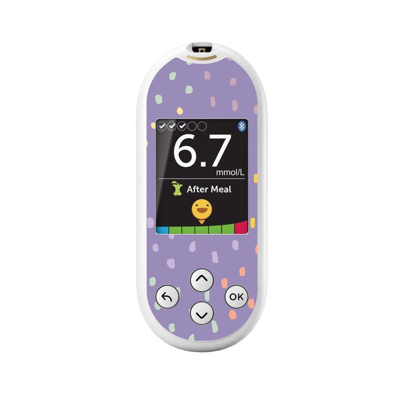 Peelz Purple Pastel for OneTouch Verio Reflect Glucometer Peelz/Stickers White Smoke