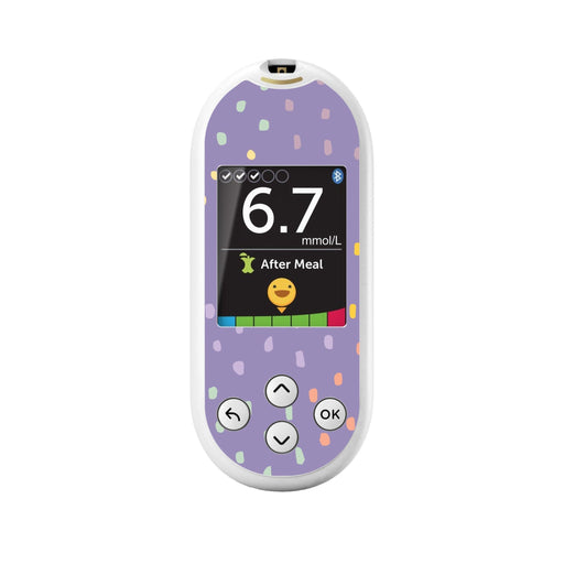 Peelz Purple Pastel for OneTouch Verio Reflect Glucometer Peelz/Stickers White Smoke
