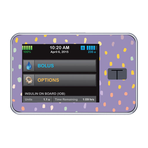 Peelz Purple Pastel for Tandem t:slim Peelz/Stickers Light Slate Gray