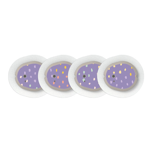 Peelz Purple Pastel for the DEXCOM G7 and Stelo Transmitter Peelz/Stickers White Smoke 4-pack (Set of 4 Stickers)