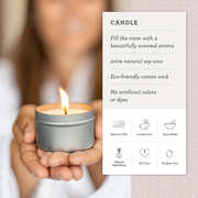 Lizush Trio of Tin Soy Candle - Scented with Bergamot and Lavender Essential oils White Smoke