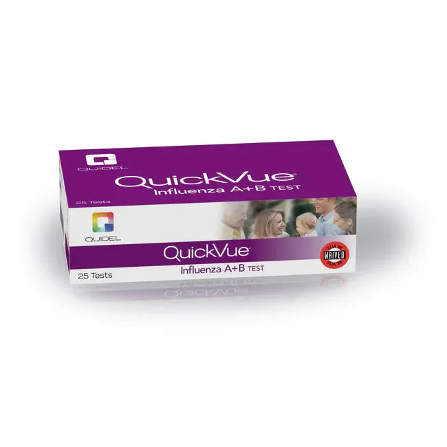 QuickVue QuickVue Influenza A+B Test Kit (25 Count) Medical Tests White Smoke