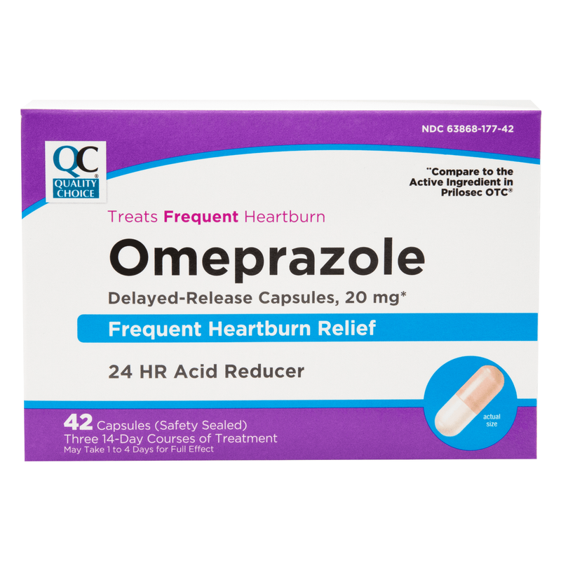 Omeprazol Omeprazole 24HR Delayed Release Tablets 20 mg - 42 Count health care Lavender