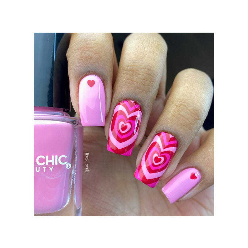 UberChic Beauty Queen of Hearts Stamping Plate Rosy Brown