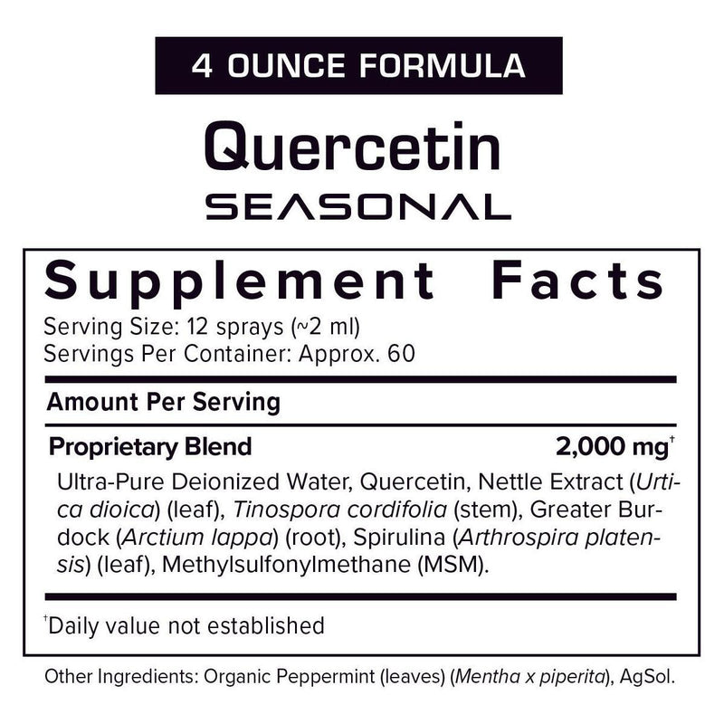 Results RNA Quercetin Seasonal Extra Strength Black 2 oz (30 Day Supply),4 oz (60 Day Supply)