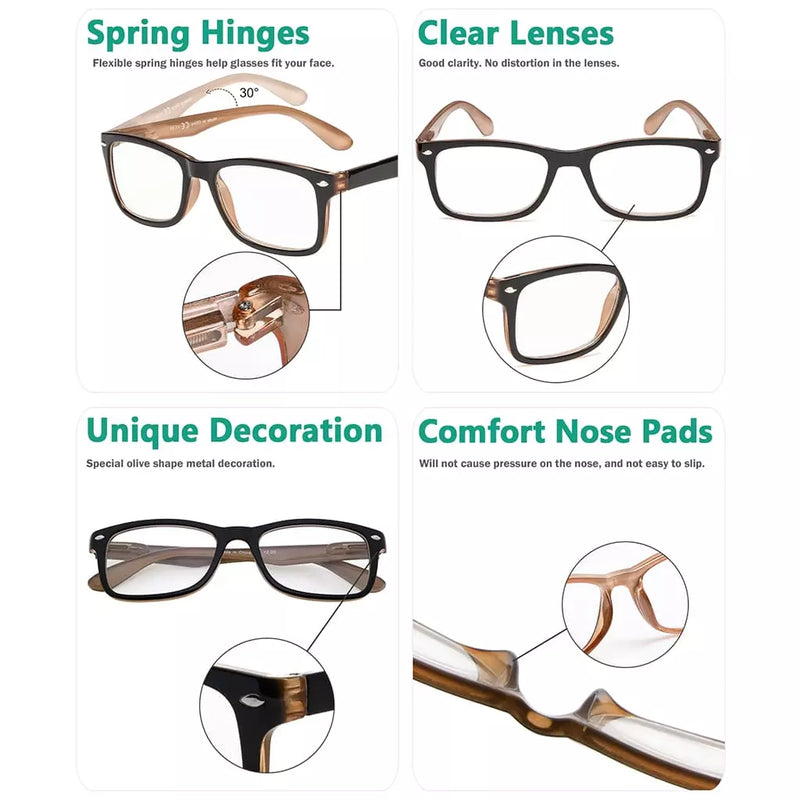 eyekeeper.com Retro Rectangle Reading Glasses Classic Chic Readers R075 Eyeglasses White Smoke Black / +0.50,Black / +0.75,Black / +1.00,Black / +1.25,Black / +1.50,Black / +1.75,Black / +2.00,Black / +2.25,Black / +2.50,Black / +2.75,Black / +3.00,Black / +3.50,Black / +4.00,Clear / +0.50,Clear / +0.75,Clear / +1.00,Clear / +1.25,Clear / +1.50,Cle