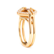 Bids.com 14K Yellow Gold Marquise-Cut Yellow Citrine and 1/3 Cttw Diamond Halo Cocktail Ring (G-H Color, SI1-SI2 Clarity) - Size 7 Rings White Smoke 7 / Yellow.Gold